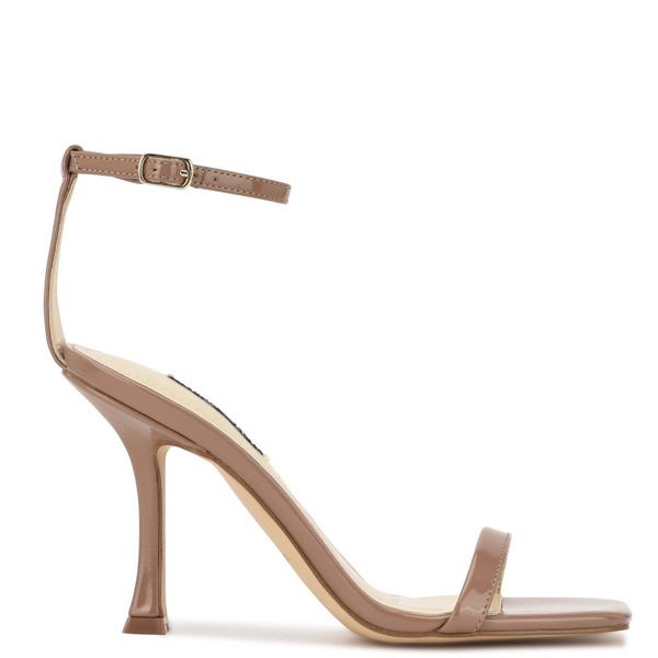 Nine West Yess Ankle Strap Brown Heeled Sandals | South Africa 46D71-6S82